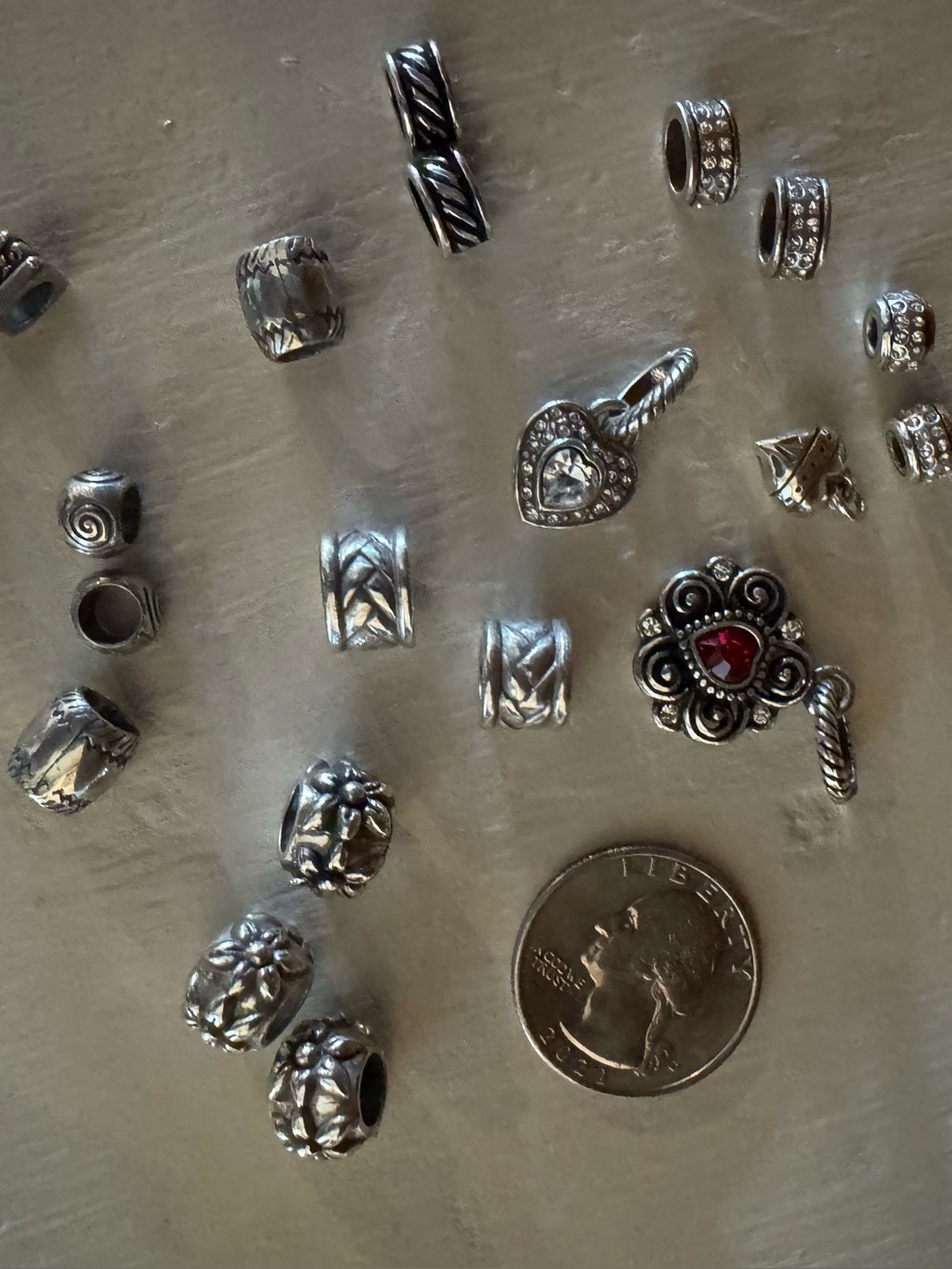Brighton 20 Charms and Spacer Beads Lot for Bracelet